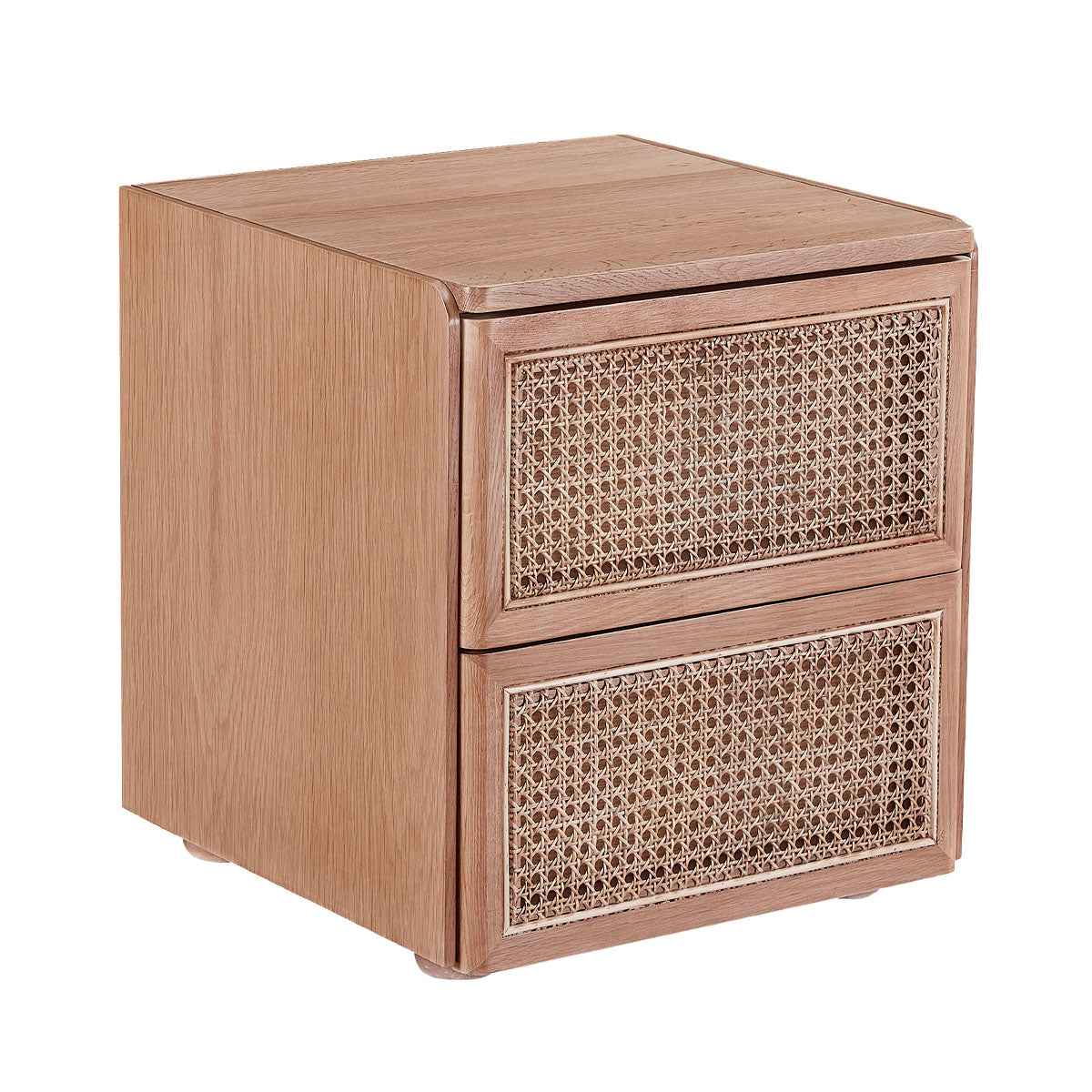 Delta Rattan Bedside Table - Modern Nightstand with Storage Shelf for Bedroom, Living Room, or Dorm - Perfect for Storing Books, Lamps & Bedroom Essentials