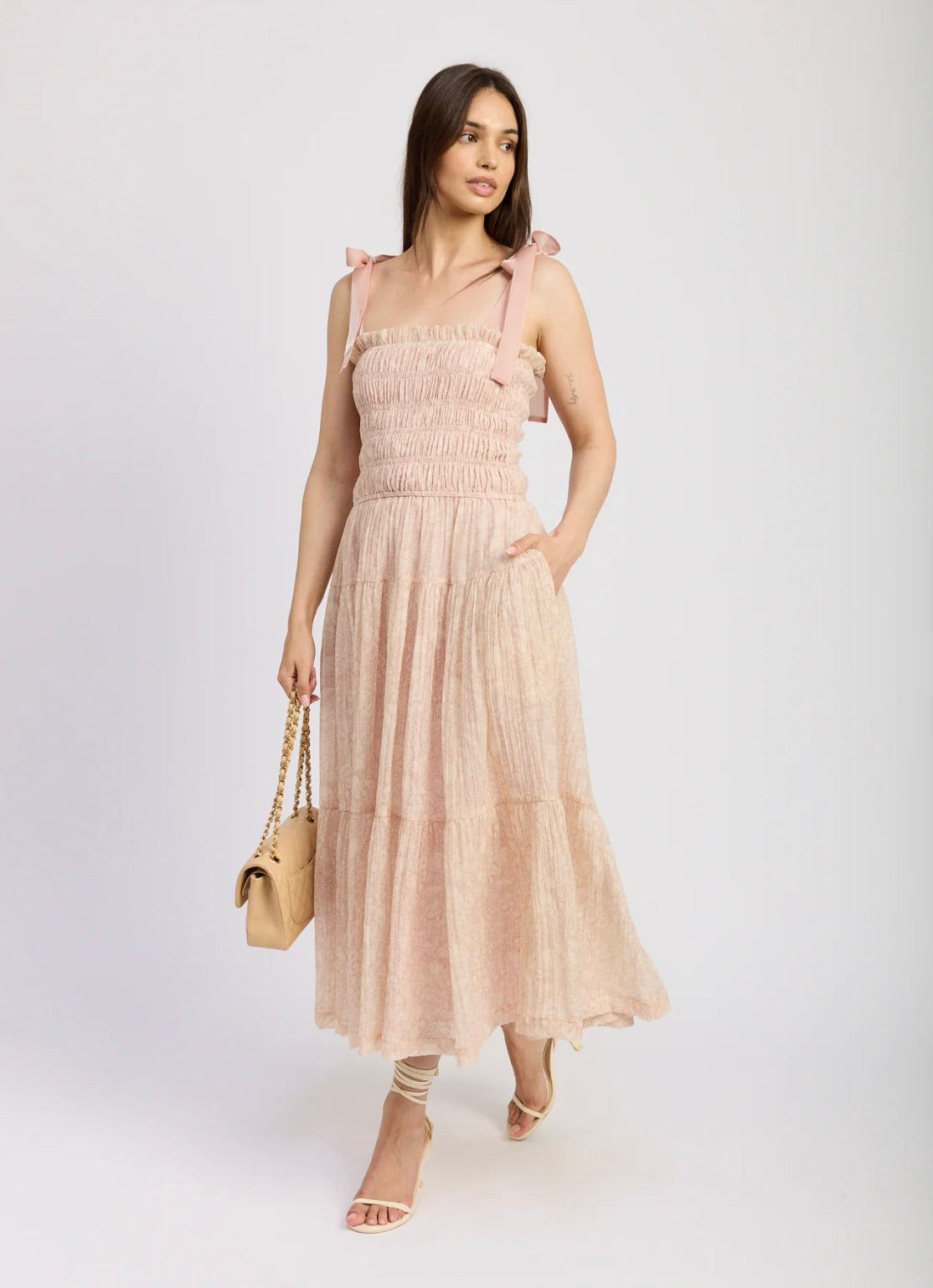 Geraldine Maxi Dress for Women - Flowy Long Summer Dress with Pockets, Boho Chic Style | Perfect for Beach, Vacation, and Casual Outings