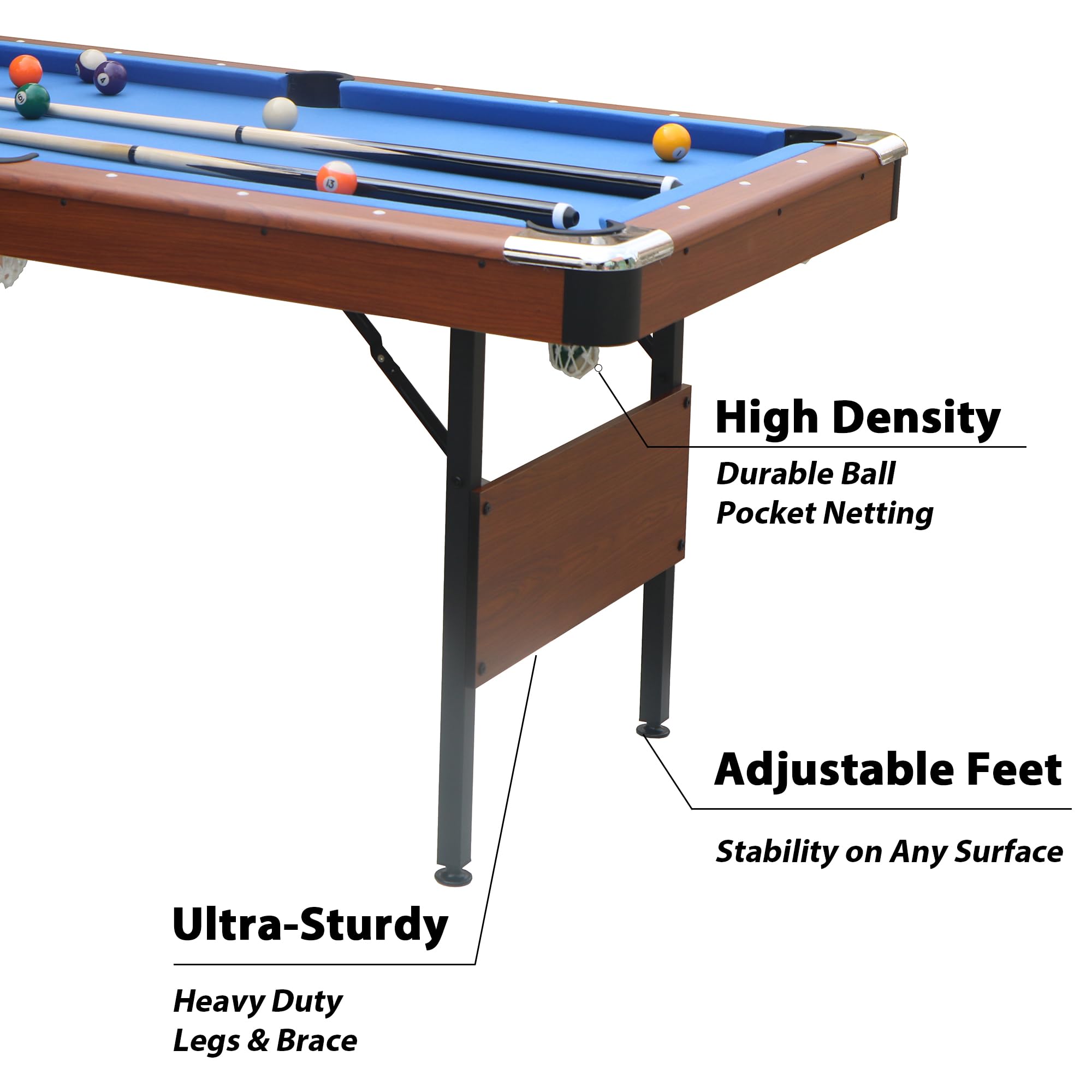 5.5 Ft Portable Billiard Table with 1-7/8