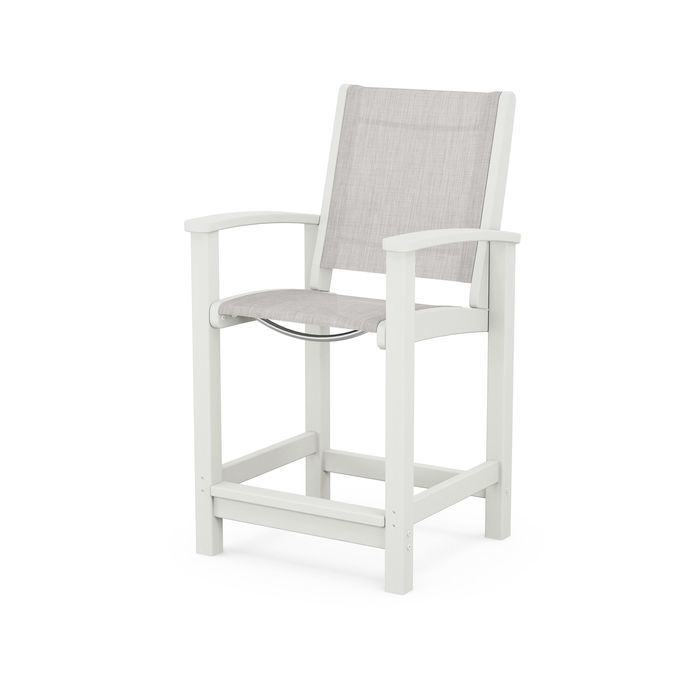 POLYWOOD Coastal Counter Chair - Durable Outdoor Bar Stool for Patio, Deck & Poolside - Weather-Resistant & Low Maintenance