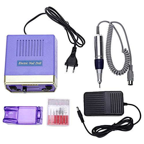 Professional Electric Nail Drill Machine Kit - 220-240V Nail File Sanding Bits for Manicure & Pedicure | Salon-Grade Nail Care Tools with Emery Rods | Perfect for Home & Professional Nail Art, Acrylics & Gel Extensions