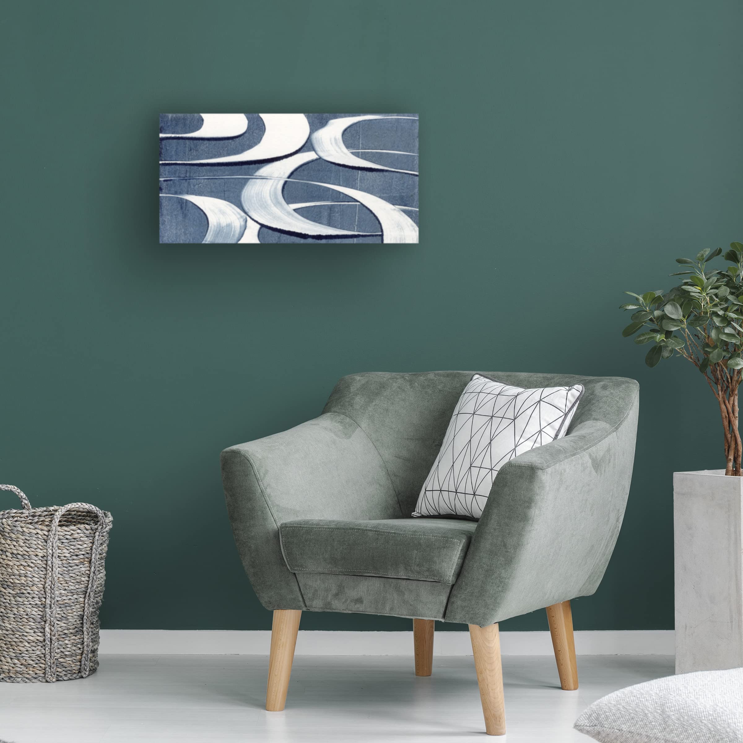 Trademark Fine Art 'Wave Frequency I' Canvas Wall Art by Nikki Galapon - Modern Abstract Painting for Living Room & Office Decor
