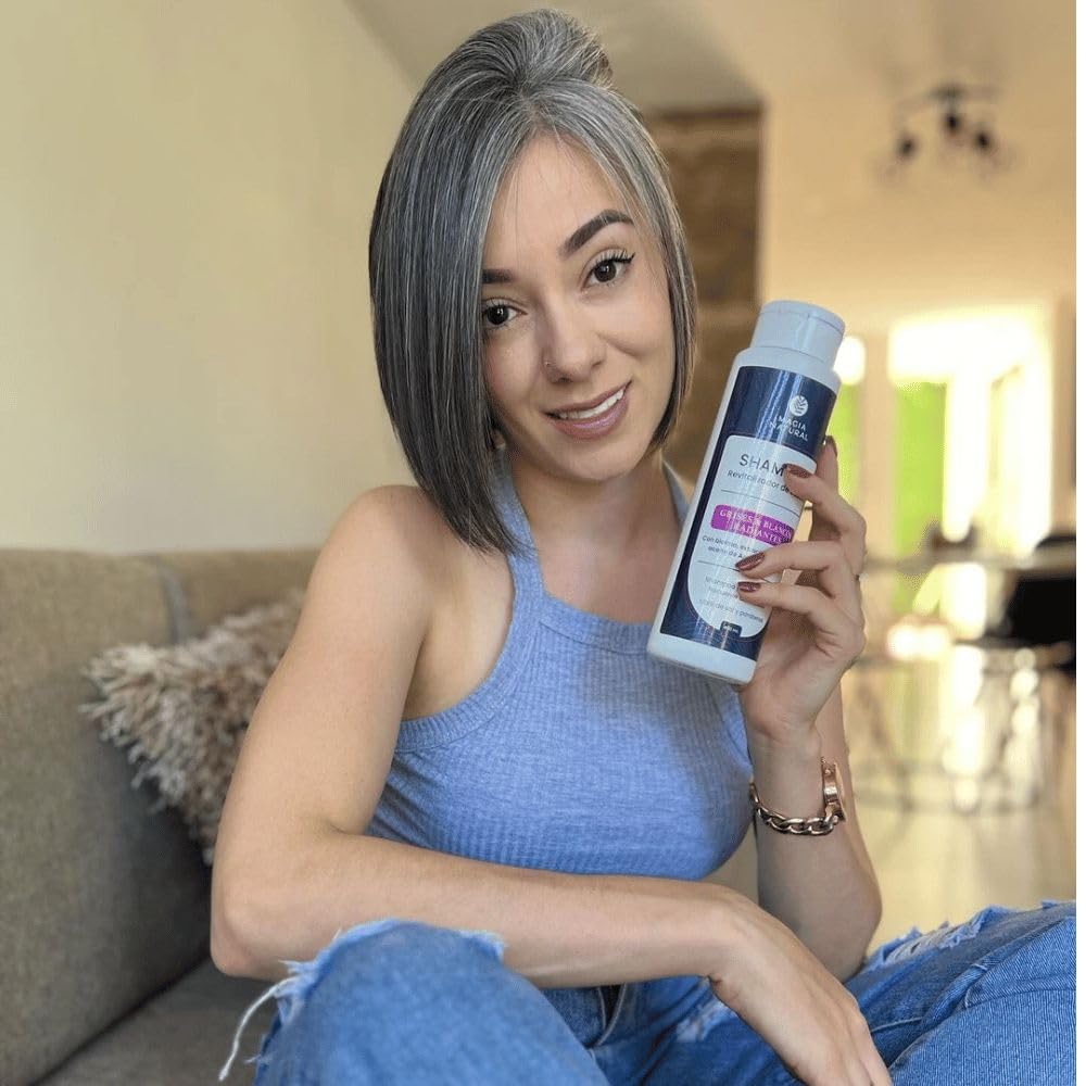 RUUFE Anti-Gray Shampoo for White & Gray Hair - Revitalizing Formula with Natural Ingredients (2 Pack) - Restores Shine & Youthful Look for Men & Women
