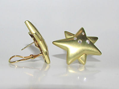 18K Gold 0.50 Carat Diamond Star Clip Earrings - Luxury Fashion Jewelry for Women - Perfect for Parties, Weddings & Special Occasions