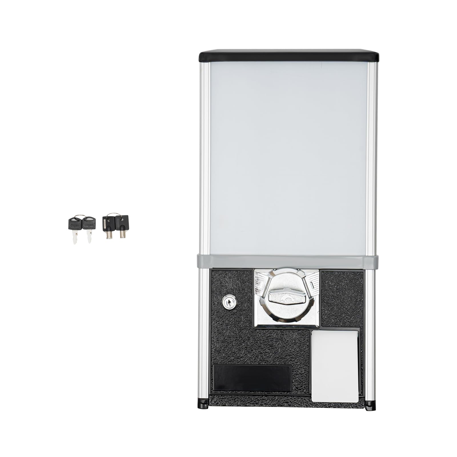 25-Cent Capsule Vending Machine - Commercial Large Capacity Gumball Dispenser for Arcades, Retail Stores & Amusement Parks | Perfect for Kids' Prizes, Toy Sales & Customer Attraction (Black)