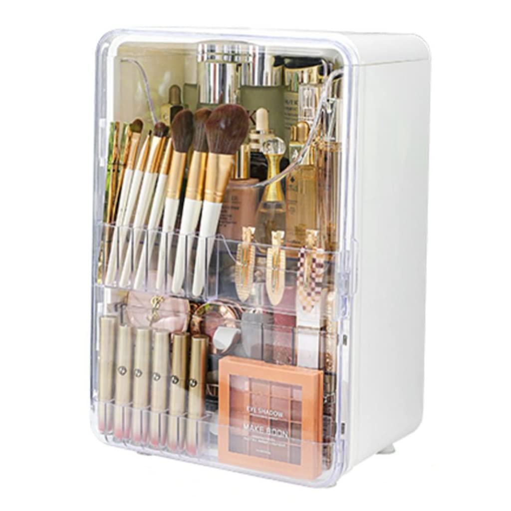 2-Layer Desktop Cosmetic Storage Box | Portable Makeup Organizer for Dresser & Bathroom | Large Beauty Storage for Perfume, Skincare & Cosmetics | Perfect for Vanity, Travel & Home Organization