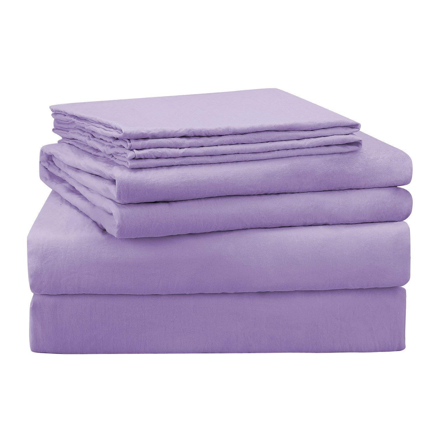 Luxury 4-Piece California Queen Sheet Set - 100% Egyptian Cotton 310-Thread Count - Deep Pocket Fits 5