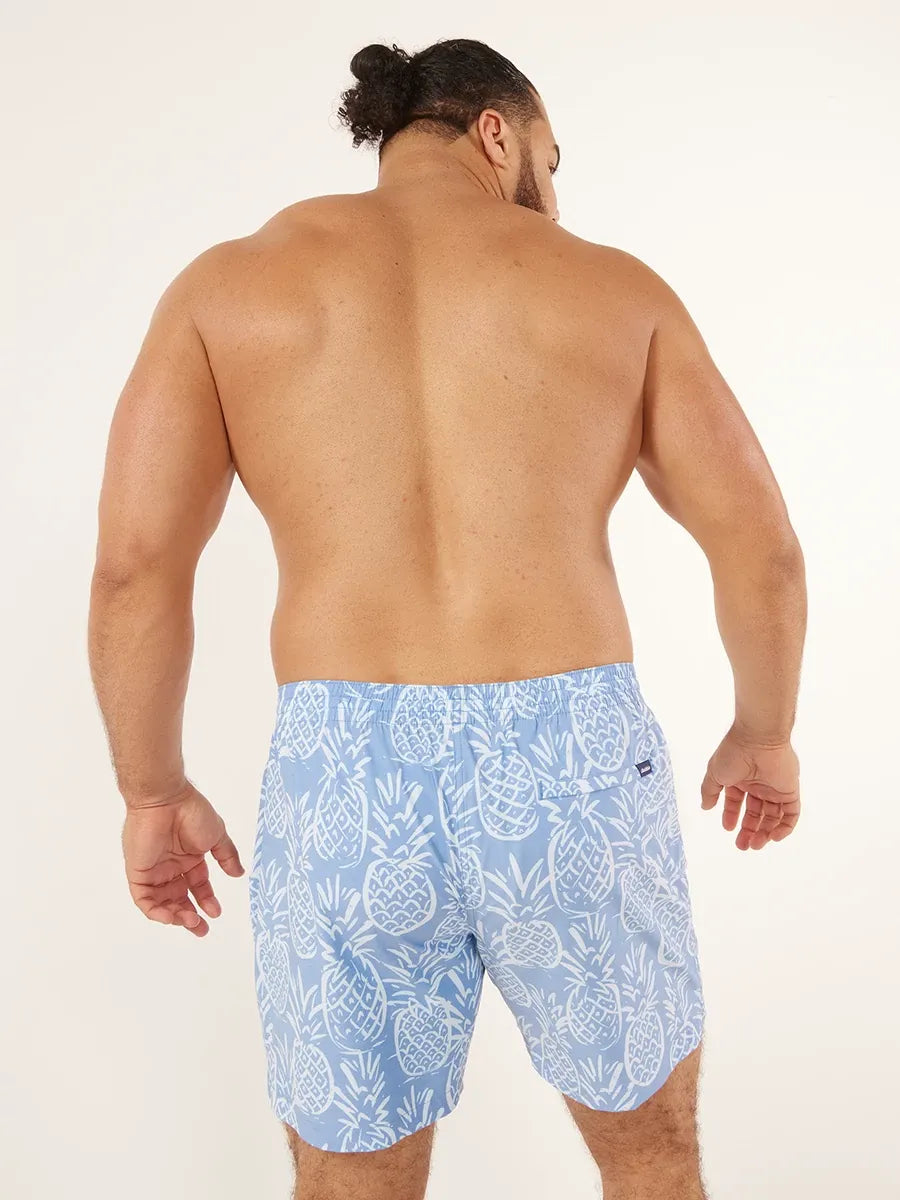 Chubbies 5.5 Inch The Thighnapples Swim Trunks - Medium Blue | Quick-Dry Men's Swim Shorts for Beach, Pool & Vacation | Comfortable Swimwear for Summer Water Activities
