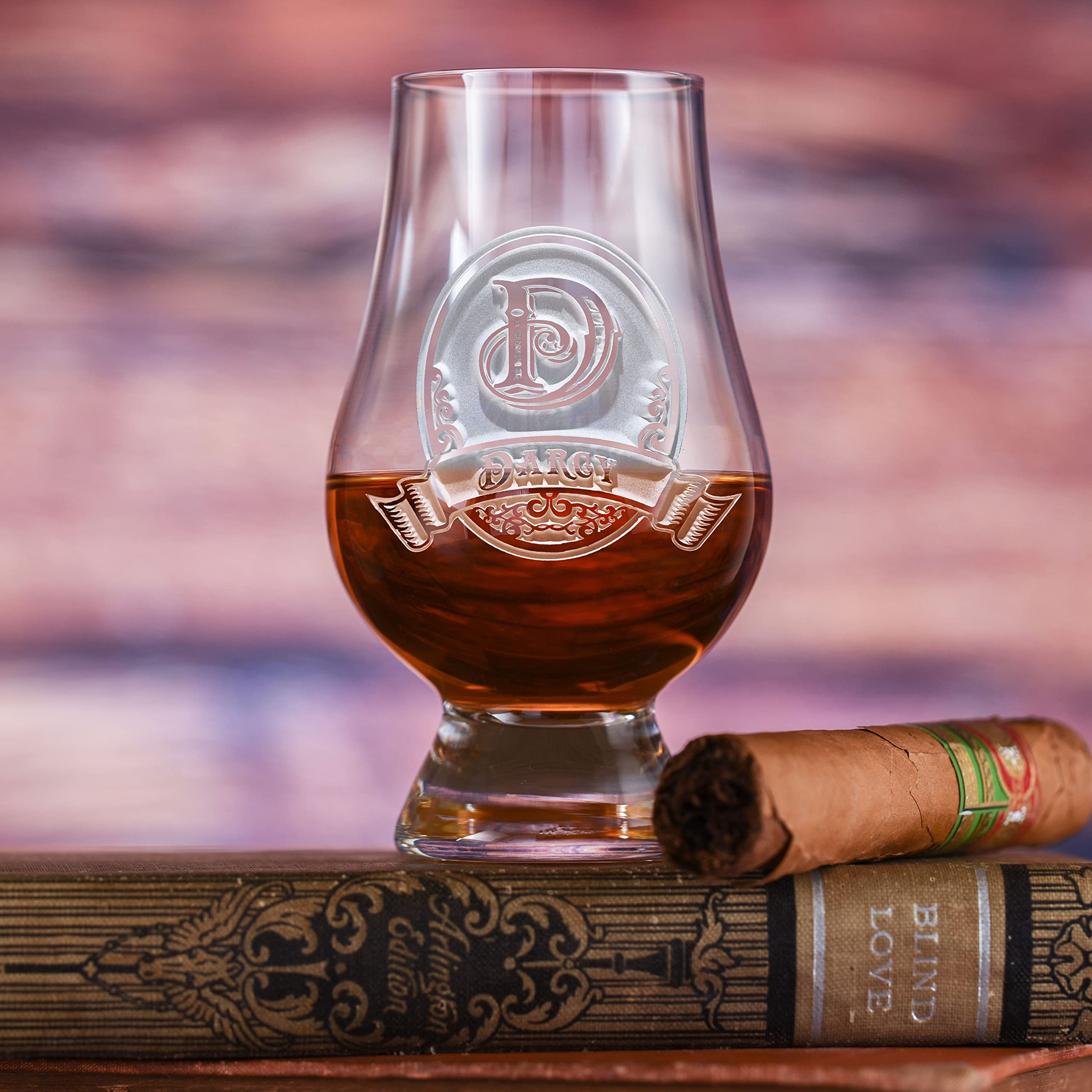 Personalized Engraved Glencairn Scotch Whisky Glass Set of 4 - Perfect for Whiskey Tasting, Gifts & Home Bar Decor