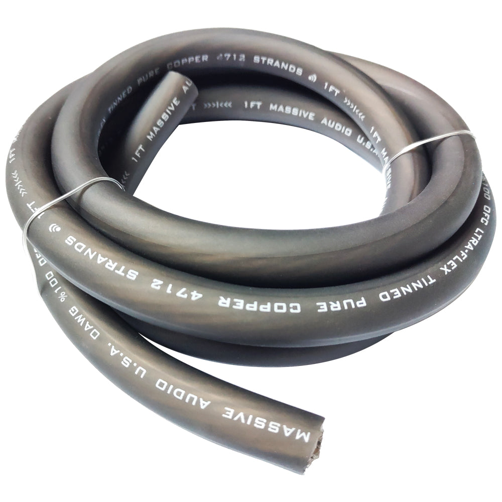 50G 0 AWG 50ft Grey 100% Oxygen-Free Copper Silver Tinned Twisted Wire Spool - Perfect for Automotive, Marine, and High-Performance Audio Installations