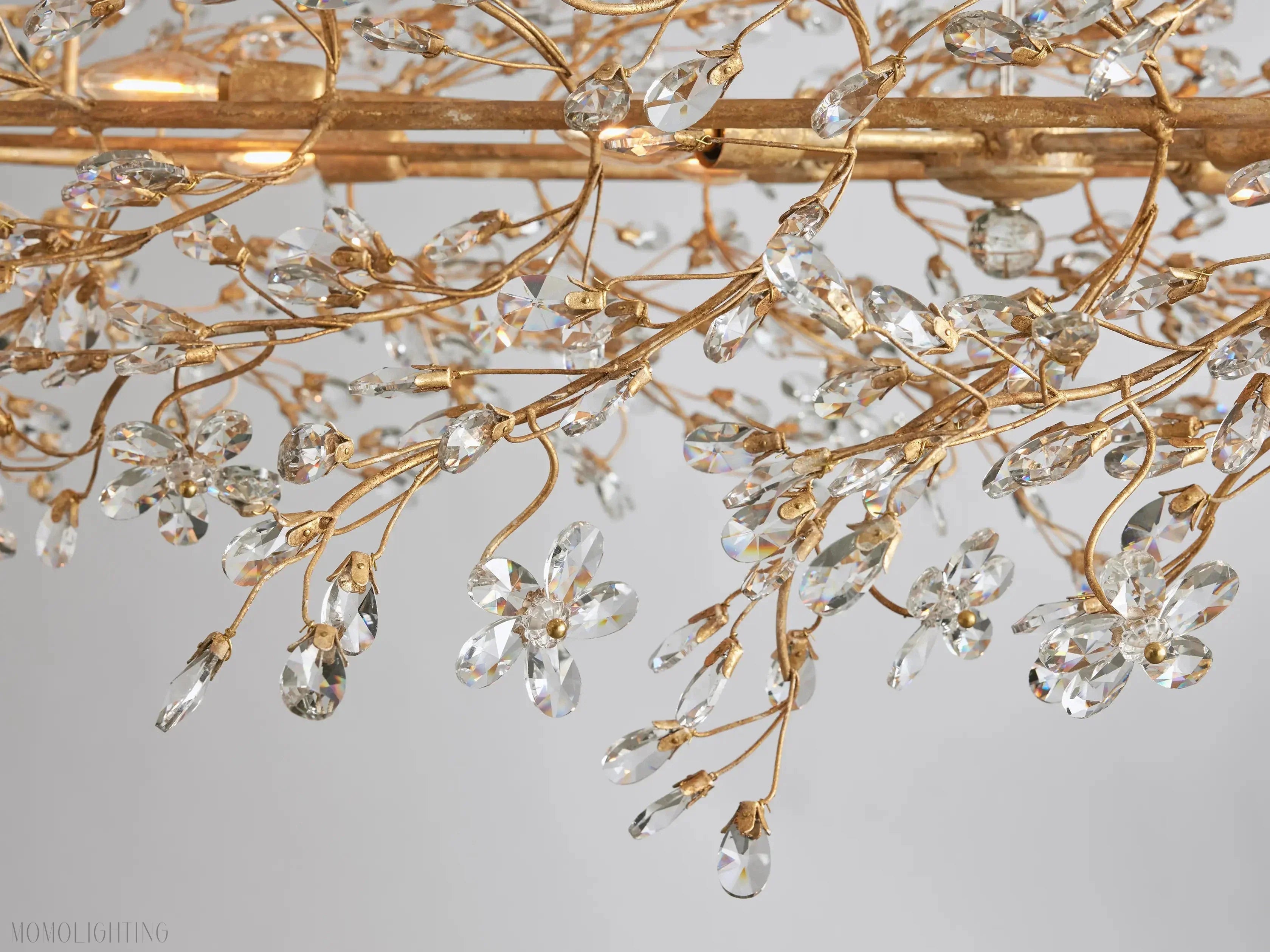 Elegant Fiore Oval Chandelier - Modern Crystal Ceiling Light Fixture for Dining Room, Bedroom & Living Room Decor | Dimmable LED Lighting for Home & Office