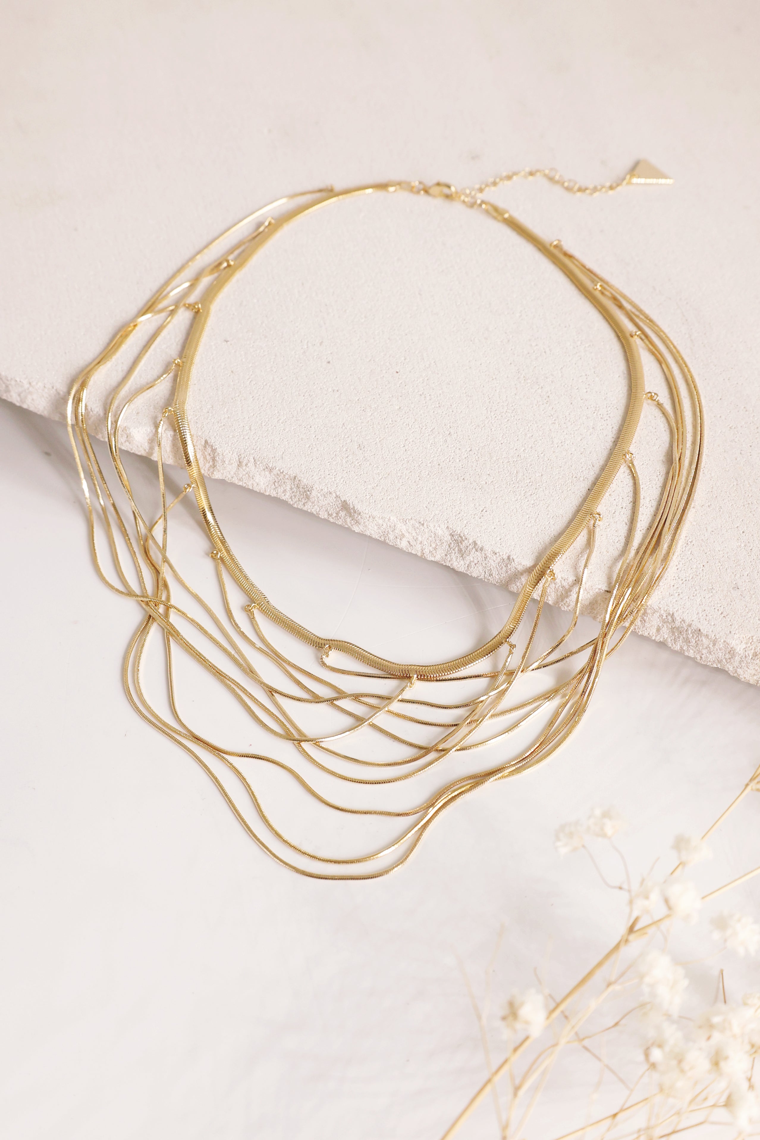 Elegant Cascade Necklace for Women - Dainty Layered Pendant Jewelry for Daily Wear & Special Occasions