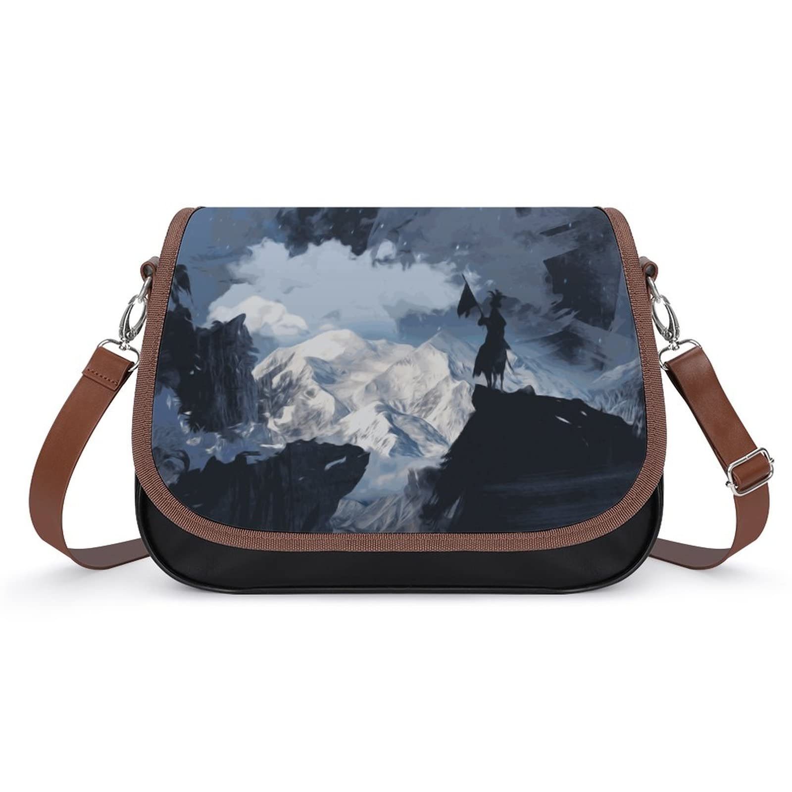 Stylish Printed Leather Shoulder Crossbody Bag for Women - Medium Hobo Satchel with Top Handles | Perfect for Night Out, Hiking & Military Style