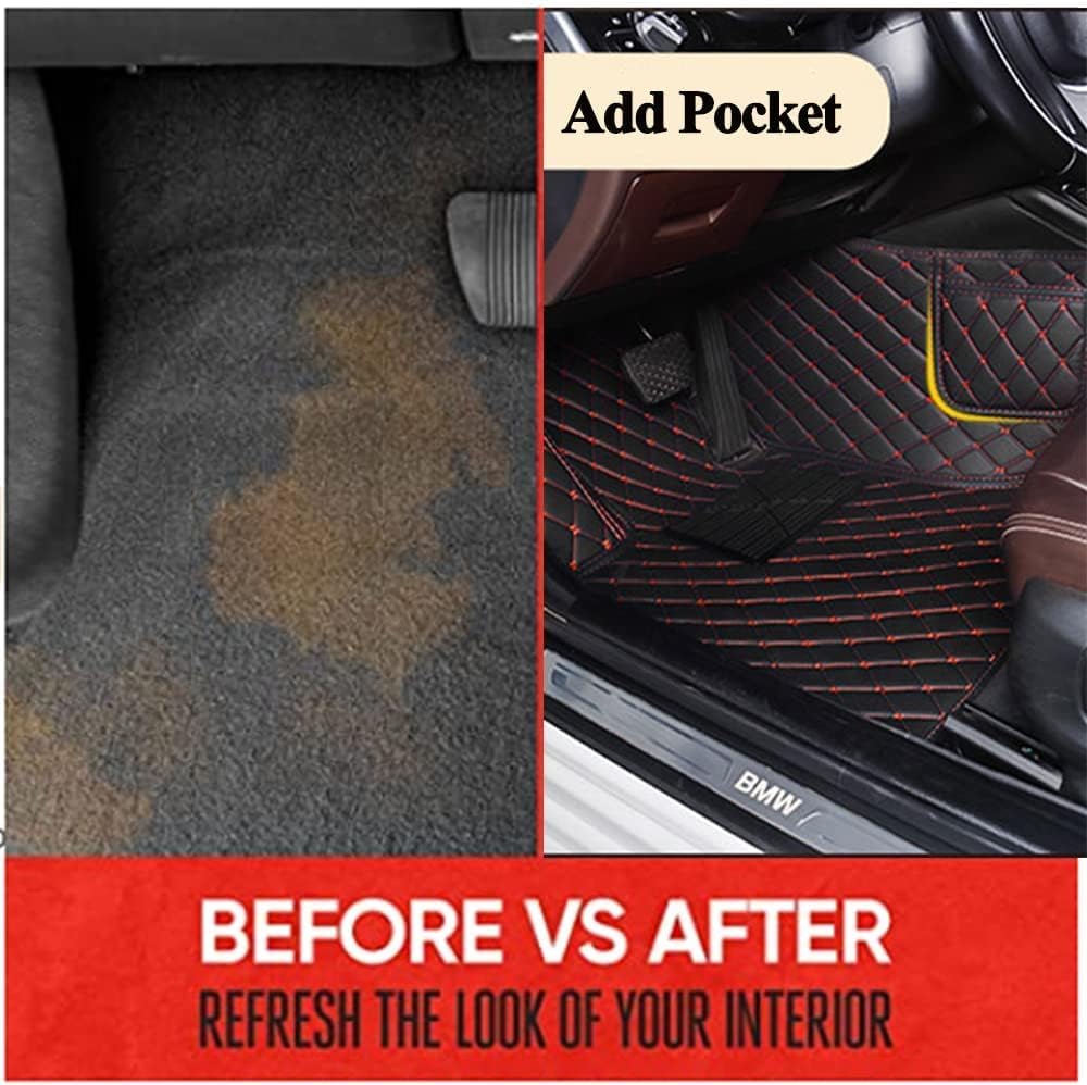 3D All-Weather Car Floor Mats for Mercedes-Benz GL Class (GL350/GL450/GL550) - Full Coverage 7-Seater Set Including 3rd Row - Black - Perfect for SUVs, Family Road Trips & Off-Road Protection