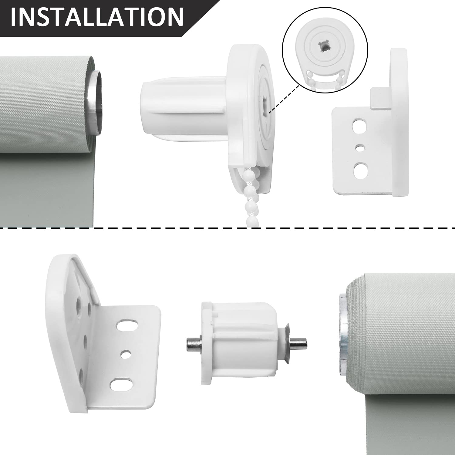 NUTRO CHILL Thermal Insulated Roller Window Shades - Light Grey 25