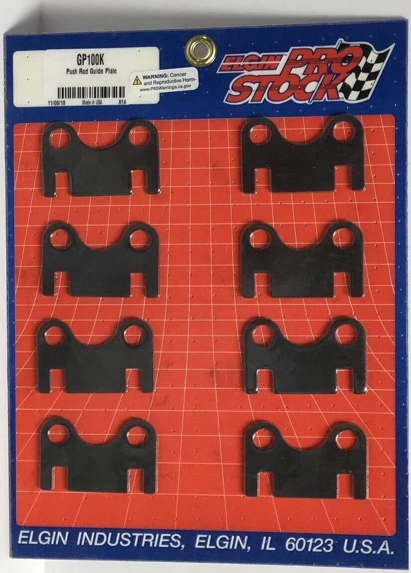 Chevy Small Block 327 350 383 400 Pushrod Guide Plates & Rocker Arm 7/16 Stud Kit - 16pc Set for Engine Rebuild & Performance Upgrade