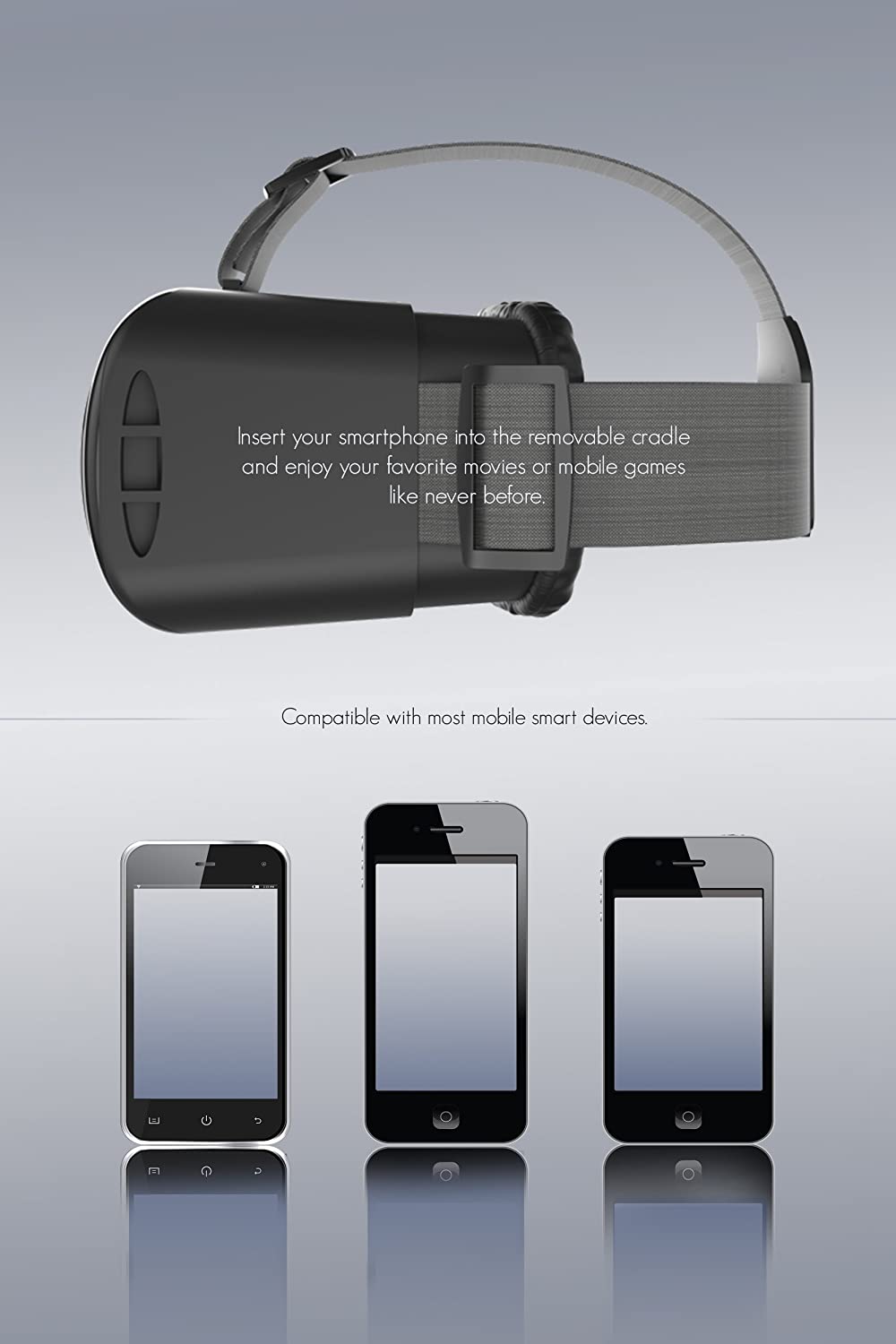 Art+Vision Virtual Reality VR Headset 3D Glasses - Universal Smartphone Compatible (3.5