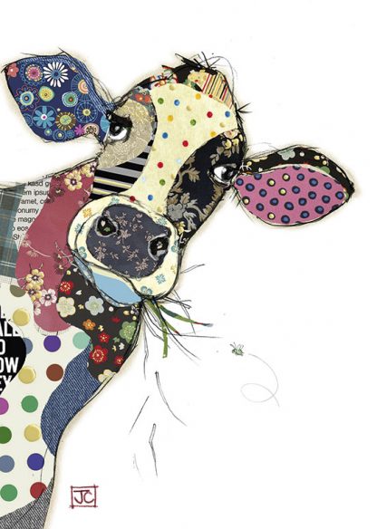 Unique Bug Art Greeting Card - Kooks Connie Cow Design for Birthday, Thank You & Special Occasions | Perfect for Nature Lovers & Quirky Gift Ideas