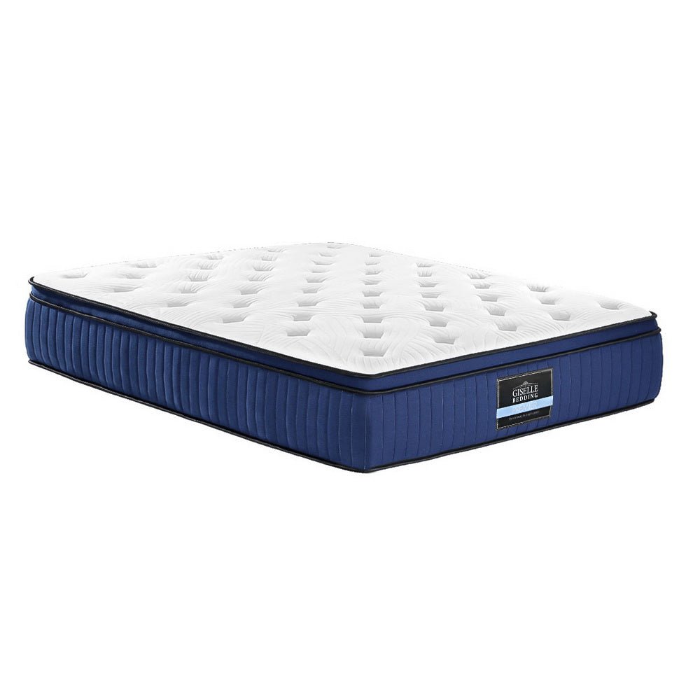 Franky Euro Top Cool Gel Pocket Spring Mattress - 34cm Thick Double Size for Ultimate Comfort | Perfect for Bedrooms, Guest Rooms & Apartments
