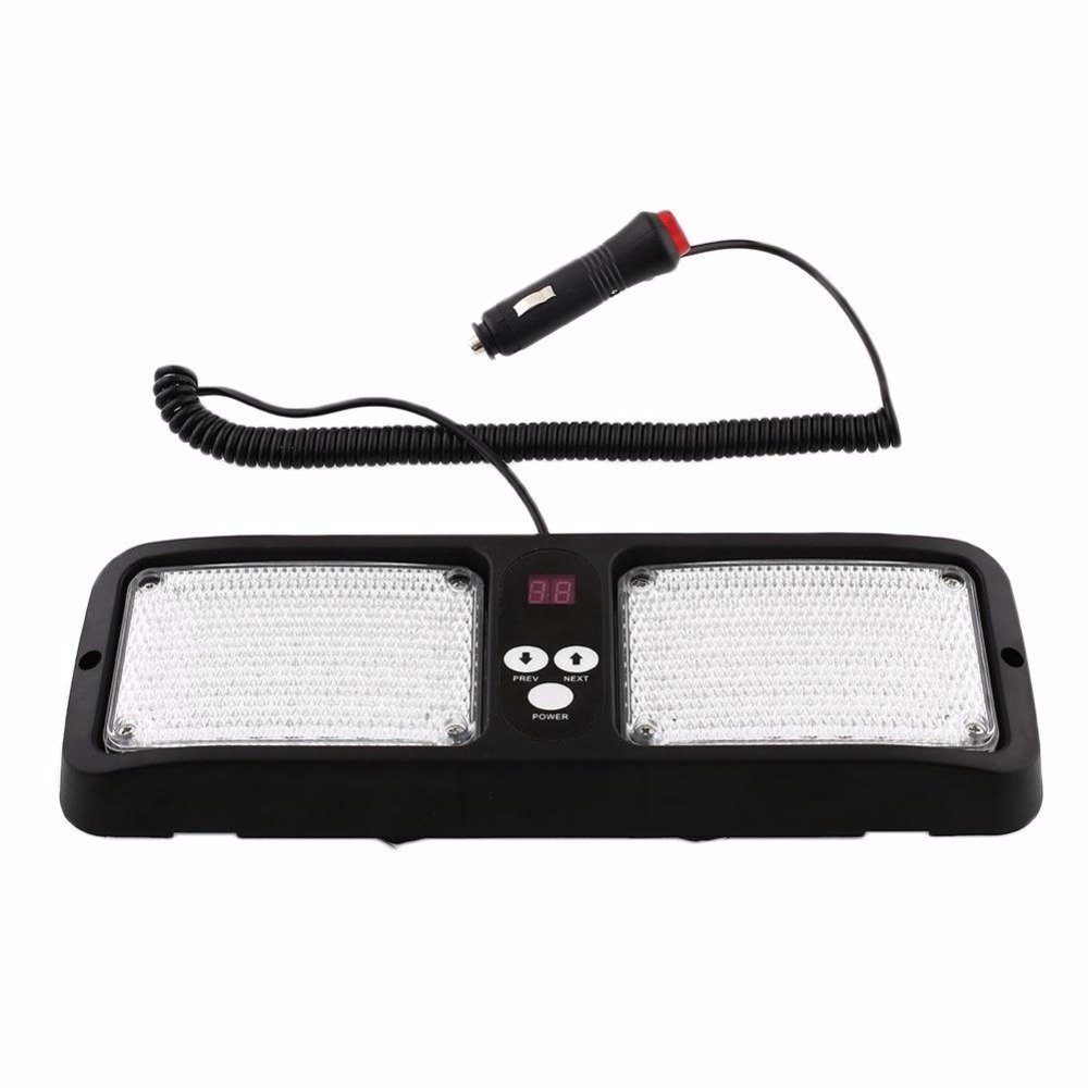 HEHEMM 86 LED 12V Automotive Emergency Strobe Lights - Amber Flashing Warning Light with 12 Modes for Trucks, Boats & Cars | Sun Visor Mount | Roadside Safety & Emergency Signaling