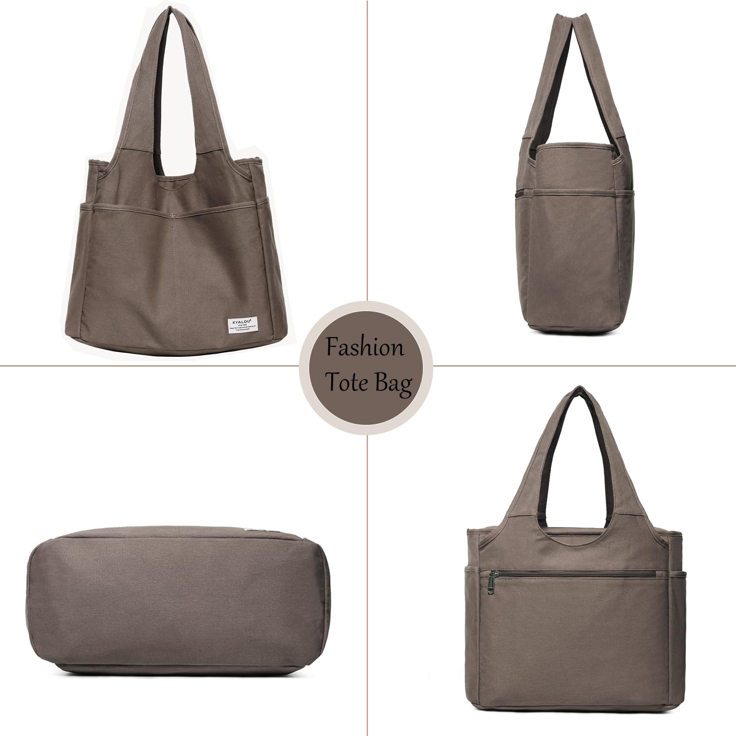 KYALOU Large Tote Bag for Women - Durable Casual Shoulder Bag for Work, Gym, Beach, Travel, Shopping & College - Perfect for Everyday Use, Grocery Hauling & Commuting