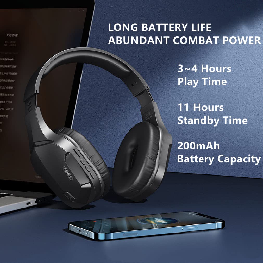 Premium Active Noise Cancelling Wireless Over-Ear Headphones with Bluetooth 5.0, Built-in Mic & Hi-Fi Stereo - Deep Bass, Foldable Design, Touch Controls for Gaming, Sports & Music - Perfect for Travel, Workouts & Home Entertainment (Blue)