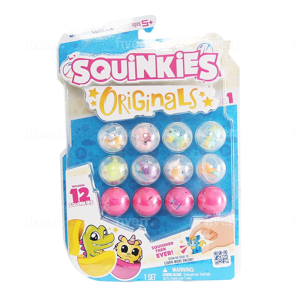 12 Pack Mini Squishy Toys - Friends & Animals Collection for Stress Relief