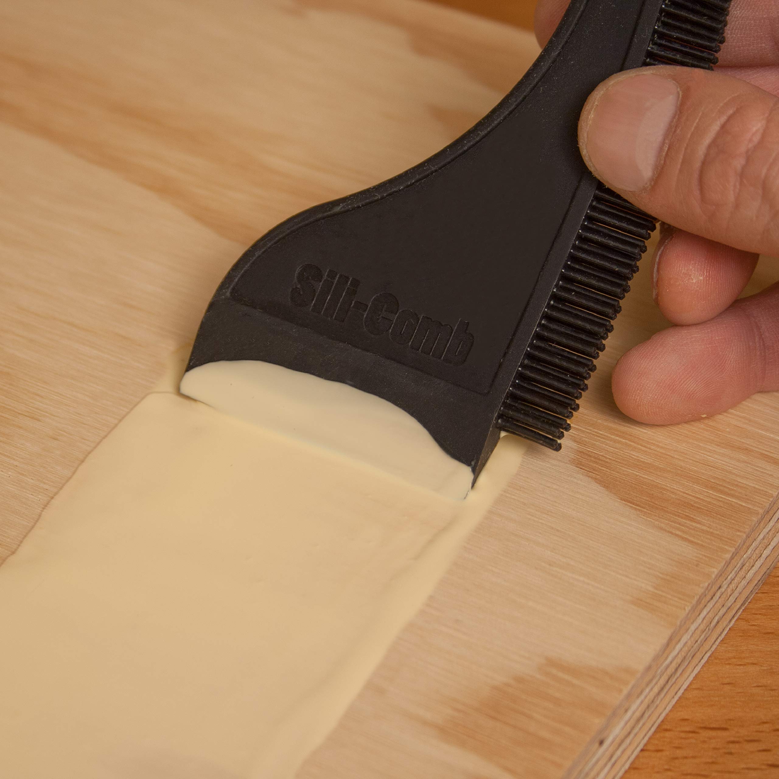 Non-Stick Silicone Wood Glue Brush Applicator Kit with Comb & Squeegee - Reusable Glue Spreader & Tray for Woodworking, Crafts, Arts & Hobby Projects - Perfect for DIY Furniture, Model Making, and Home Repairs