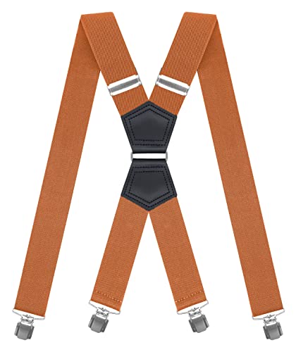 Vintage Adjustable Suspenders for Men with Bronze Snap Hooks - Perfect for Groomsmen, Weddings & Formal Events