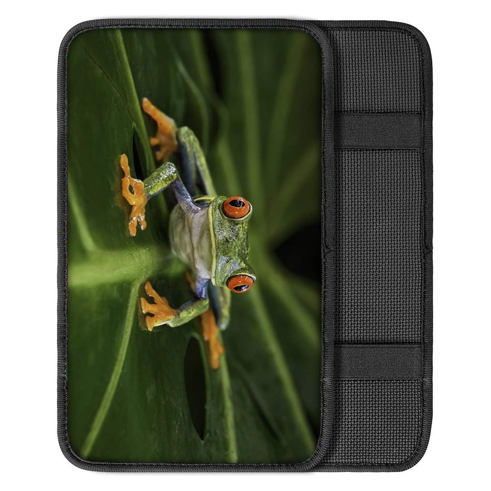Universal Fit Frog Auto Center Console Pad - Animal Pattern Car Armrest Cover Protector for Comfort & Style | Perfect for SUVs, Sedans & Trucks