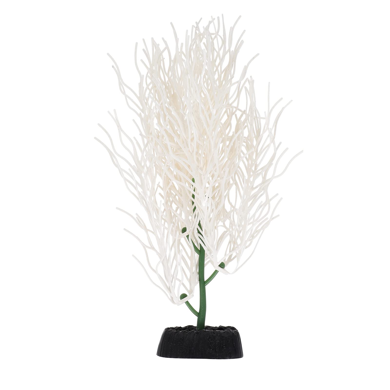 LUOZZY Artificial Hornwort Plant for Aquarium - Small White Fish Tank Decorations - Perfect for Freshwater & Tropical Fish Tanks, Betta Bowls, and Aquascaping