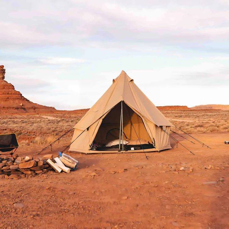 10' Regatta Bell Tent - Waterproof Canvas Camping Tent for Outdoor Adventures, Family Gatherings & Glamping