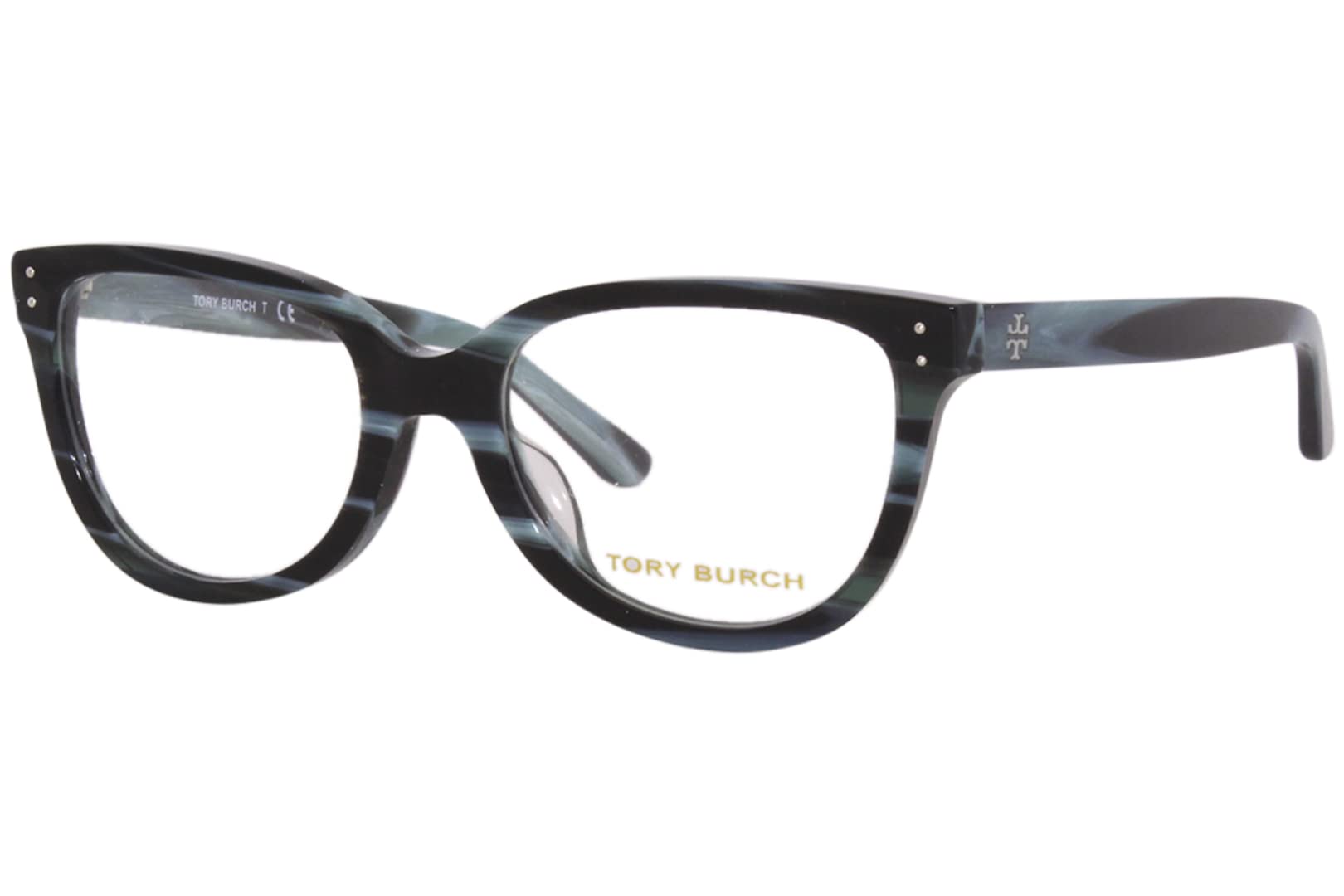 Tory Burch TY 2121 U 1869 Sky Blue Horn Eyeglasses for Women - Stylish Blue Light Blocking Glasses for Work & Reading