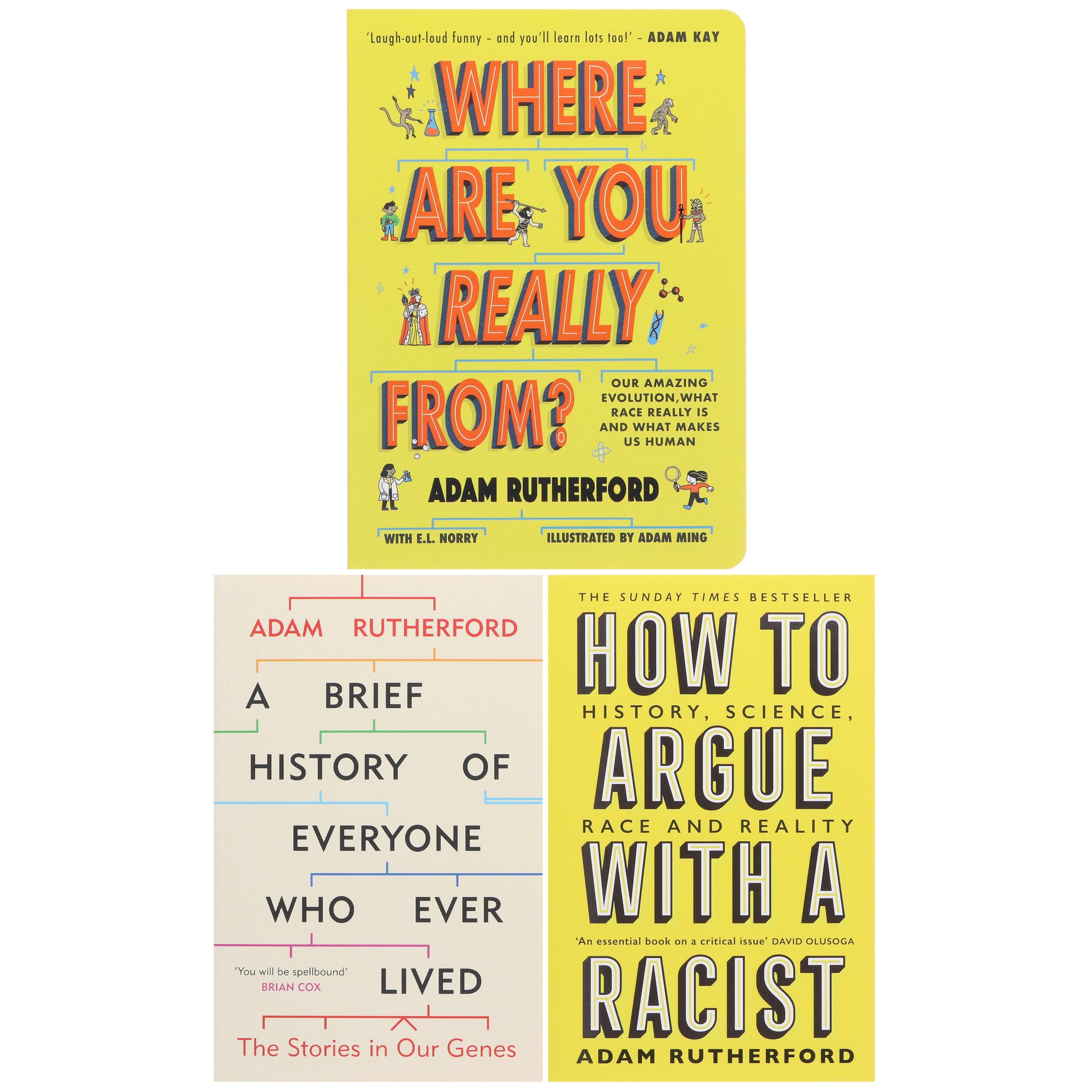 Adam Rutherford 3 Books Collection Set - Nonfiction Paperback Books Bundle - Perfect for Science Lovers & Book Club Discussions
