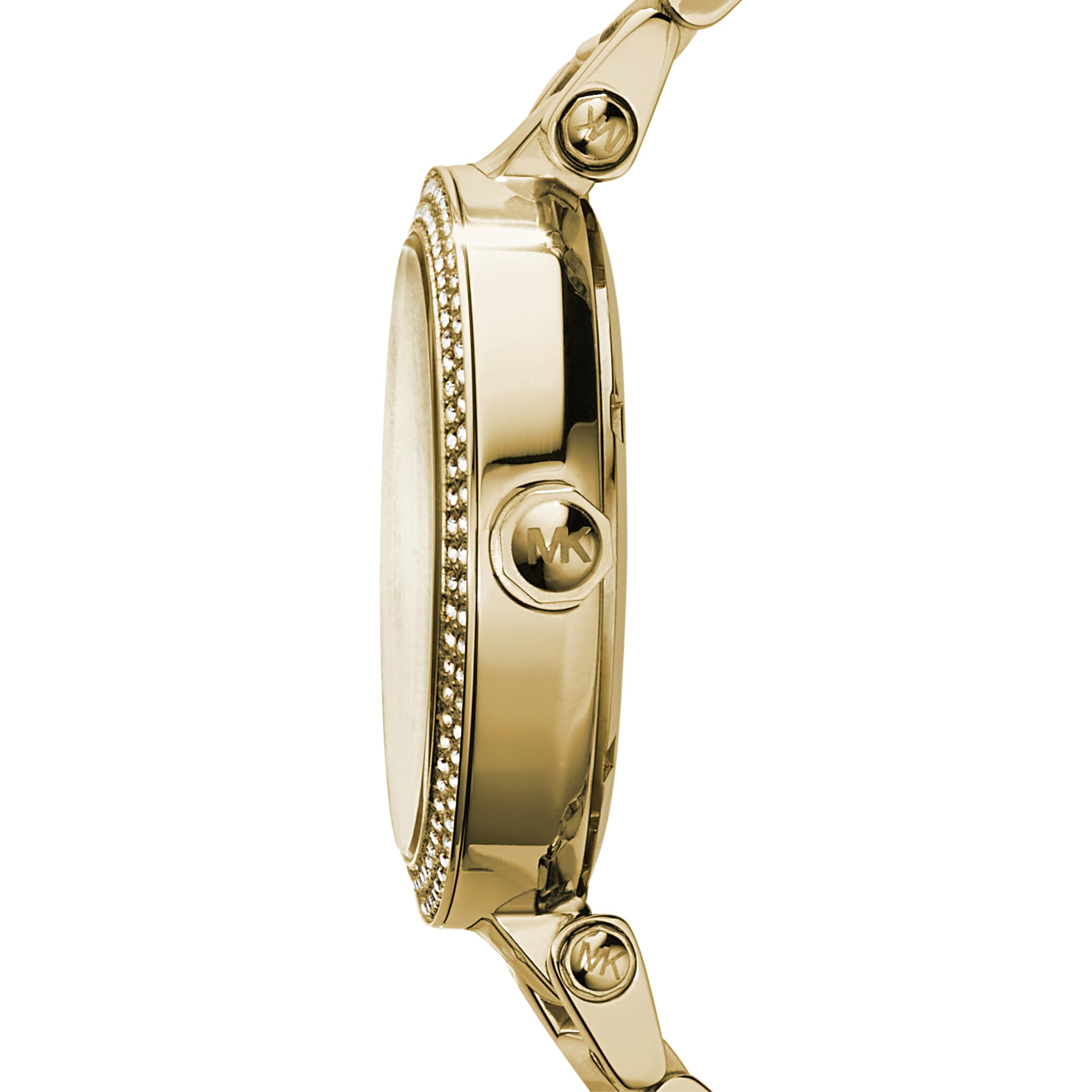 Michael Kors Parker Women's Watch - Stainless Steel & Pavé Crystal Watch with Interchangeable Bands (Steel/Leather/Silicone) | Perfect for Work, Parties & Everyday Wear