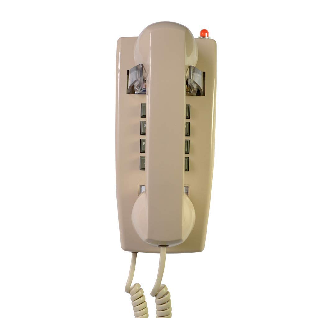 Vintage Retro Wall Mounted Telephone with Volume Control - Waterproof & Moisture Proof Corded Landline Phone for Home, Office, or Farmhouse Decor (Black)
