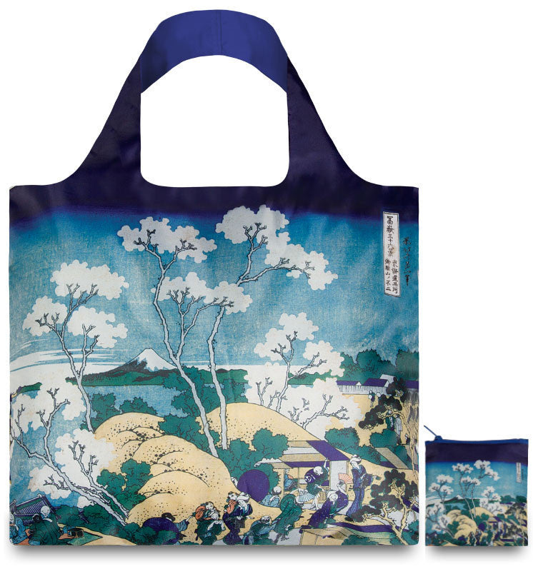 LOQI Tote Bag MUSEUM Collection - Tokyo Fuji Art Museum Design | Reusable Shopping Bag for Groceries, Books & Travel | Eco-Friendly & Lightweight