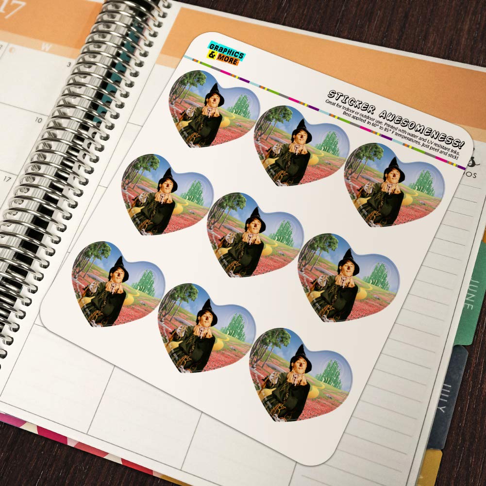 Wizard of Oz Scarecrow Heart-Shaped Planner Stickers - DIY Scrapbook, Calendar & Craft Supplies for Journaling, Bullet Journals & Gift Decoration