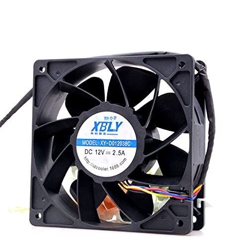 XY-D012038C XBLY 12V 120mm Cooling Fan - High Performance 2.5A PC Case Fan for Computer, Gaming Rig, and Server Cooling - Quiet & Efficient Airflow Solution