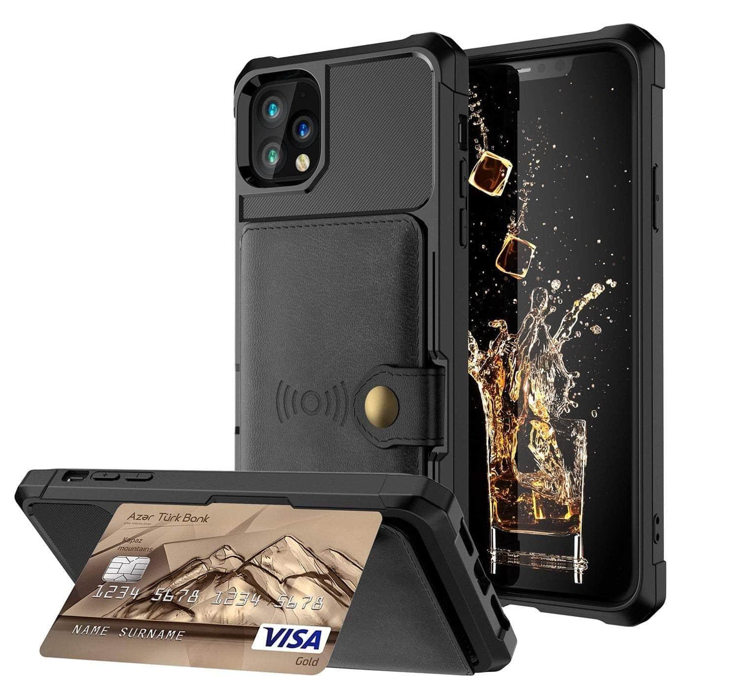 Premium Leather Wallet Case for iPhone 13 Mini - RFID Blocking Credit Card Holder & Phone Cover - Perfect for Business, Travel & Everyday Use