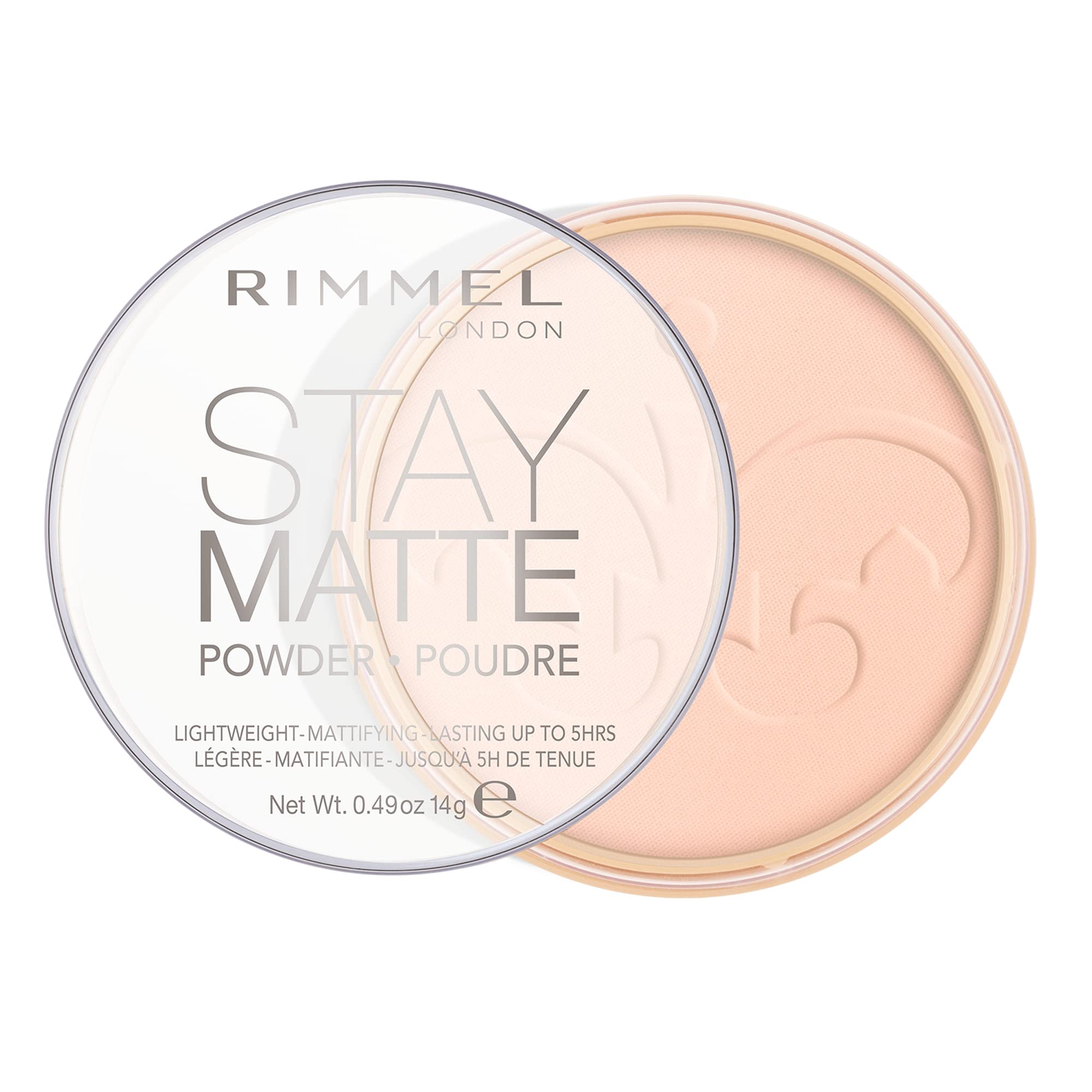 Rimmel London Stay Matte Long Lasting Pressed Powder - 002 Pink Blossom | Oil Control & Shine-Free Finish | Perfect for Daily Makeup & Touch-Ups