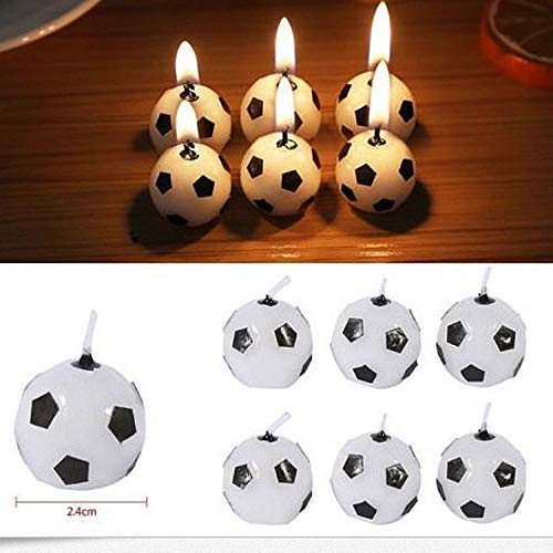 12-Piece Football Cake Candles Set - Soccer Birthday Candles & Cupcake Toppers for Party Decorations - Perfect for Football Themed Birthday Cakes, Baby Showers, and Sports Celebrations