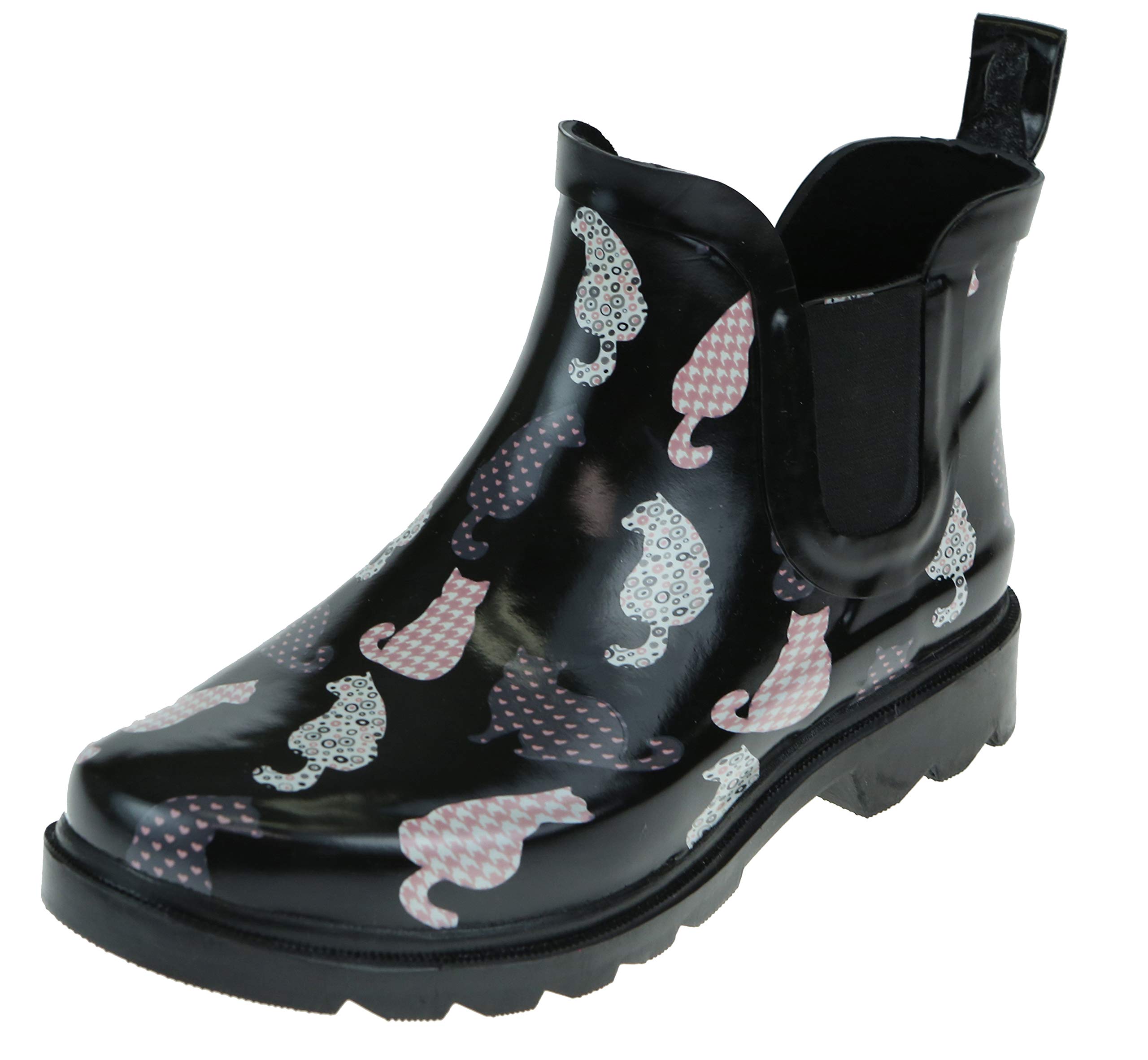 Capelli New York Women's Jodhpur Rubber Rain Boots - Waterproof & Stylish for Outdoor, Gardening & Rainy Day Wear