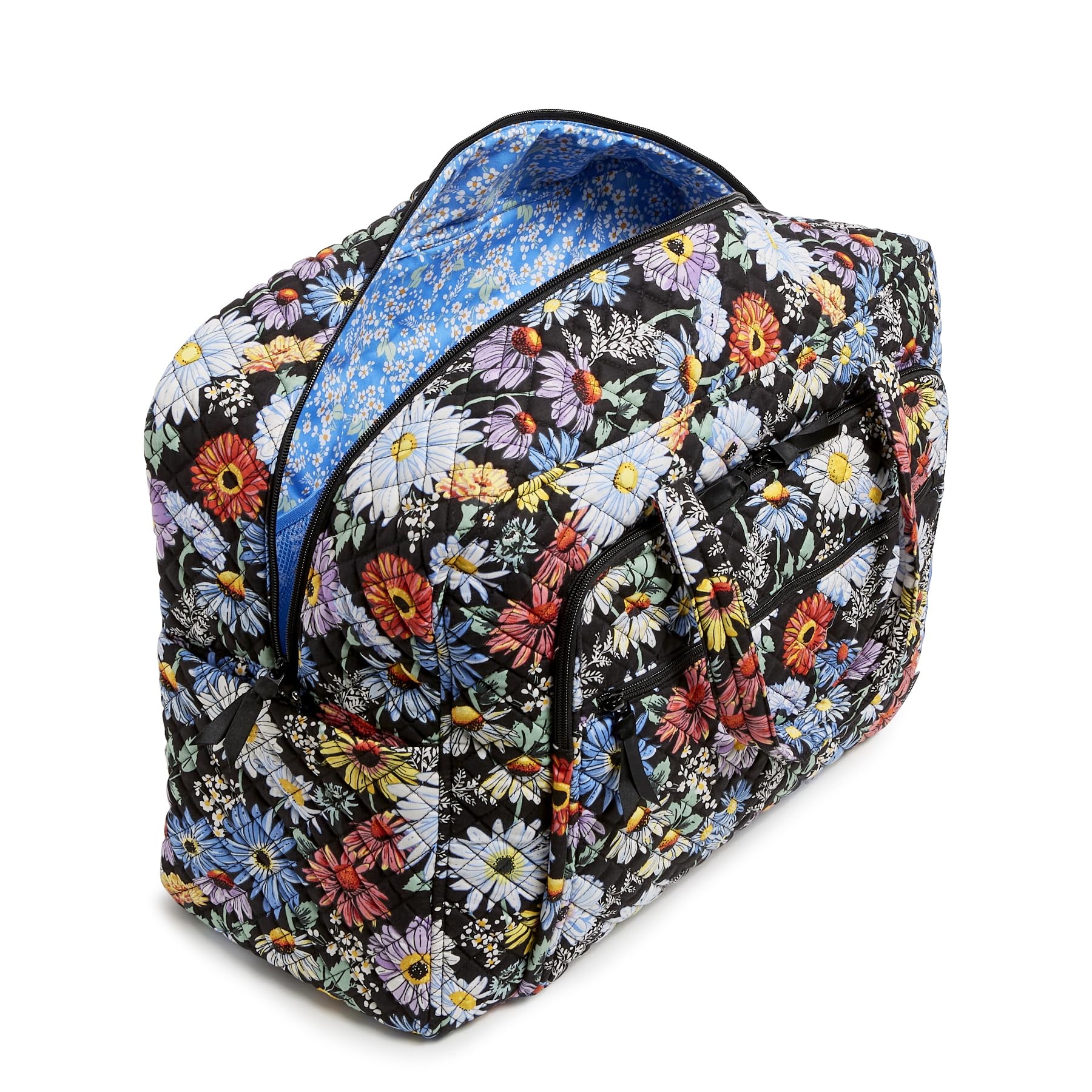Vera Bradley Women's Cotton Grand Weekender Travel Bag - Spacious Overnight Bag for Women, Lightweight Carry-On Luggage with Pockets - Perfect for Weekend Getaways, Business Trips & Air Travel