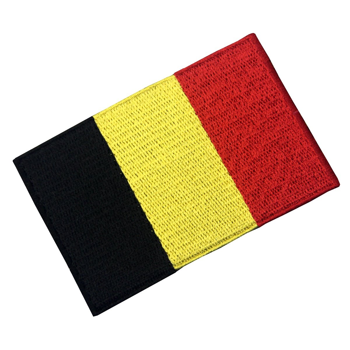Belgium Flag Embroidered Patch - Iron On & Sew On Belgian National Emblem for Backpacks, Jackets & DIY Crafts