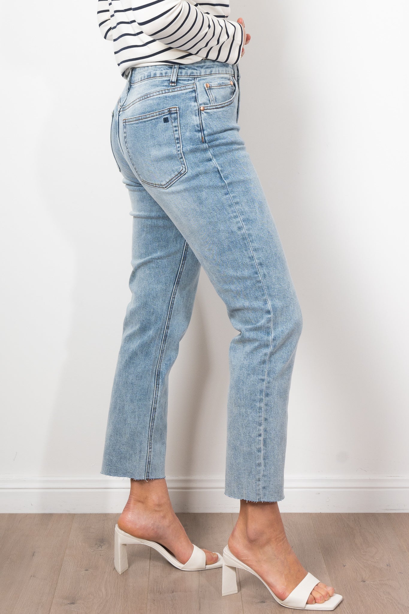 Kireina Rose Jean Sun Bleached Women's High Waist Distressed Denim Jeans - Perfect for Casual Outfits, Streetwear, and Everyday Wear