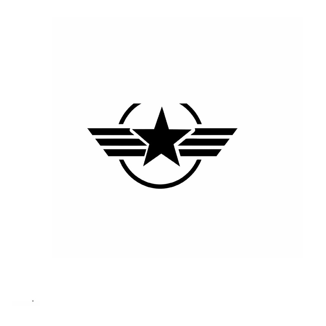 Koinstec Black Star Round Fancy Vinyl Stickers - Waterproof Decals for Cars, Motorcycles, Fridges, Laptops & More | Perfect for Personalizing Vehicles, Electronics & Home Decor