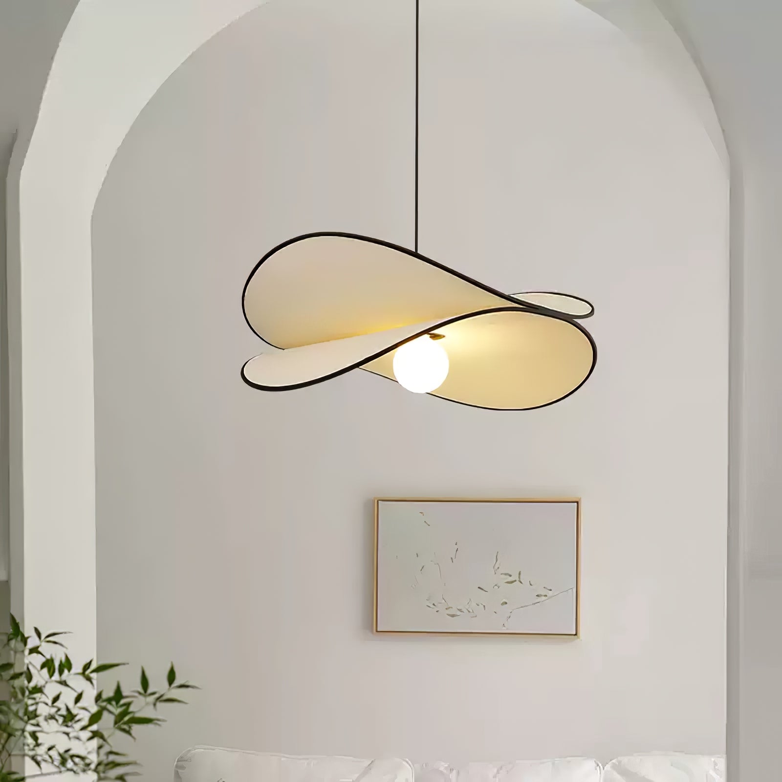 Chloe Pendant Light - Modern Hanging Lamp for Dining Room, Kitchen Island, or Bedroom - Elegant Glass Ceiling Light Fixture with Gold Accents