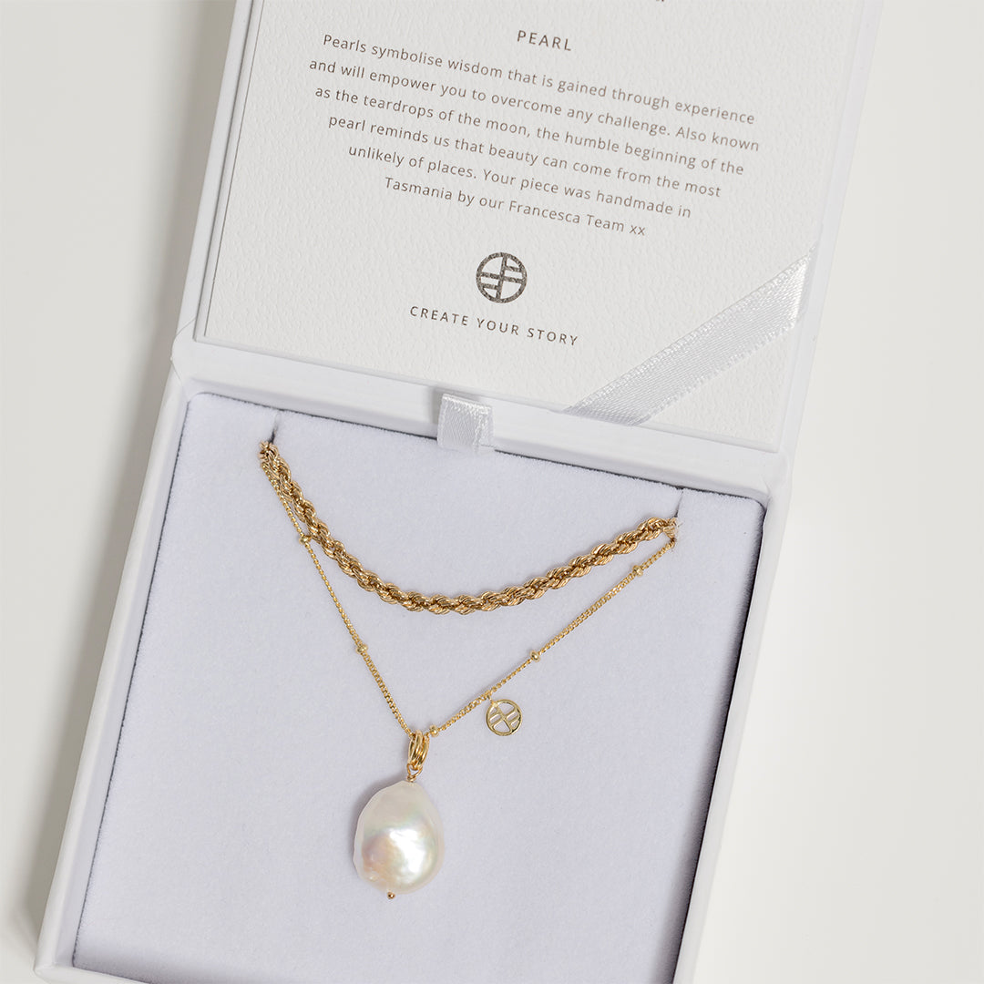 Elegant Capri Pearl Charm Necklace for Women - Dainty Layering Jewelry for Weddings, Parties & Everyday Wear