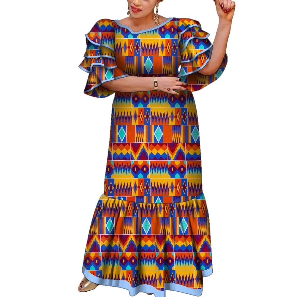 African Dresses for Women - Long Ankara Kente Print Skirt | Traditional African Clothing for Party, Festival & Wedding | Perfect for Cultural Events & Special Occasions